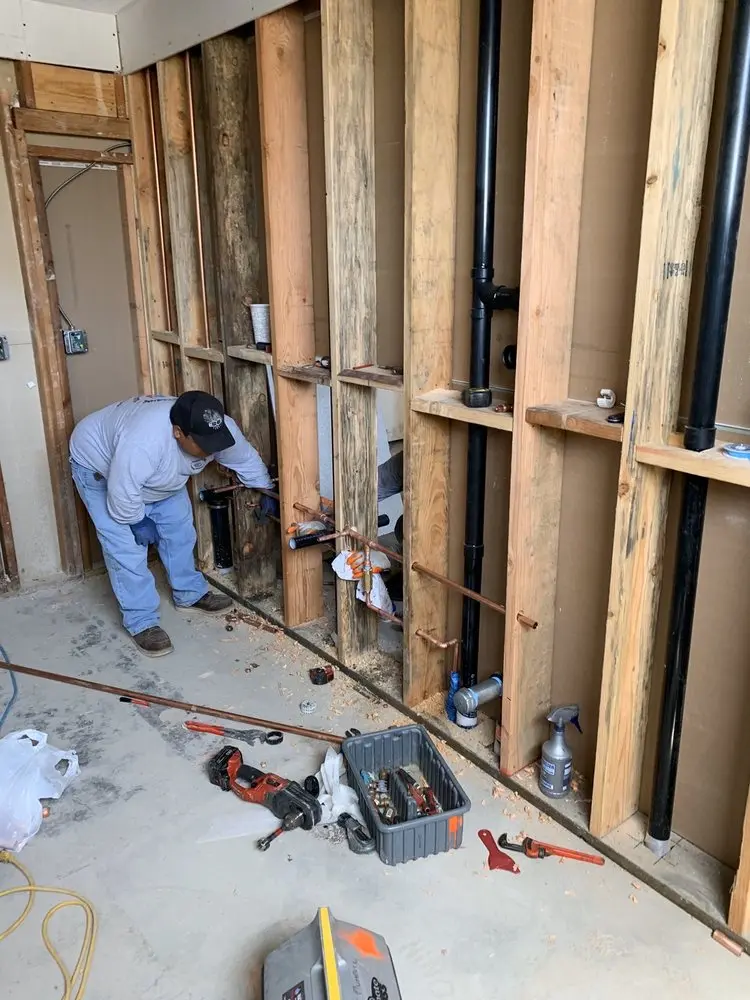 Commercial rough-in plumbing for Gas Line Repair in Kings Country